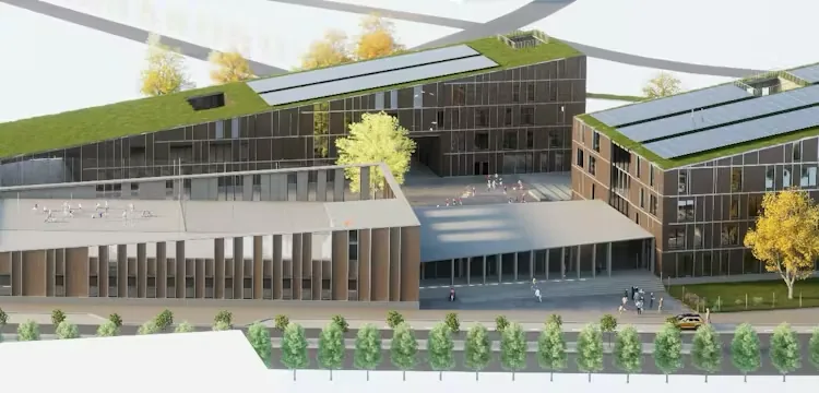 School van de Toekomst Mons – linoleumvloer in de schoolruimtes van Artes Group